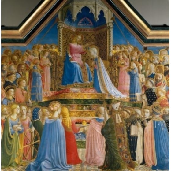 The Coronation of the Virgin by Fra Angelico Circa 1435 France Paris Musee du Louvre Image 1