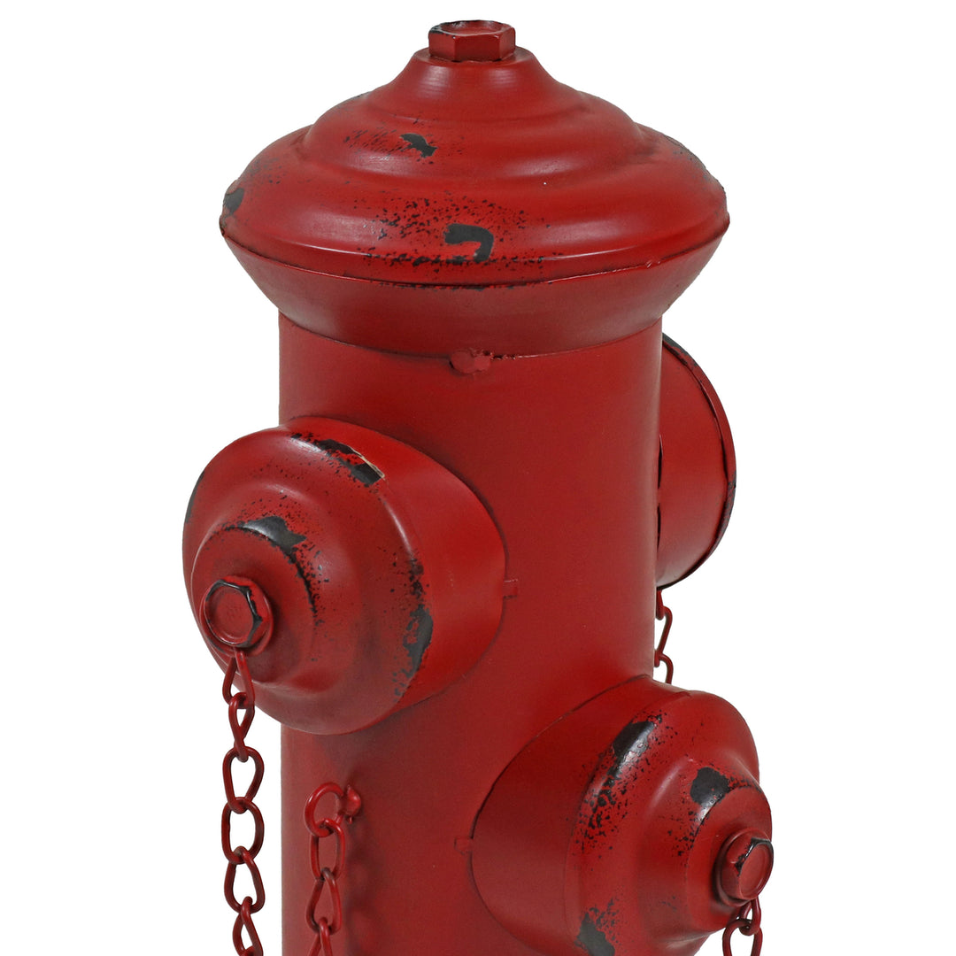 Sunnydaze Fire Hydrant Metal Outdoor Statue - 14 in Image 5