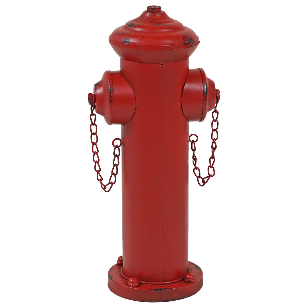 Sunnydaze Fire Hydrant Metal Outdoor Statue - 14 in Image 4