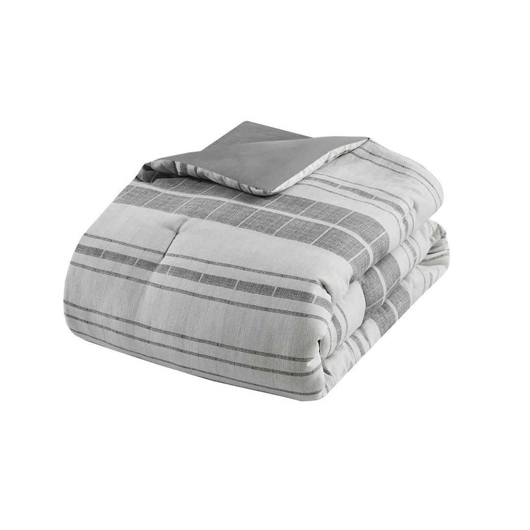 Gracie Mills Naxos 4 Piece Stripe Comforter Set with Throw Pillow - GRACE-15821 Image 3