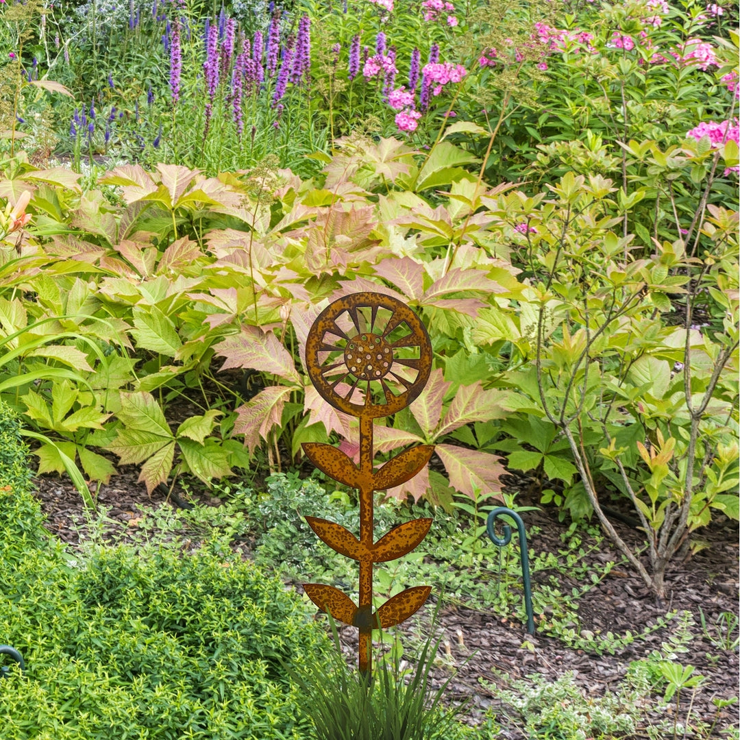 Contemporary Sunflower Garden Stake Image 7