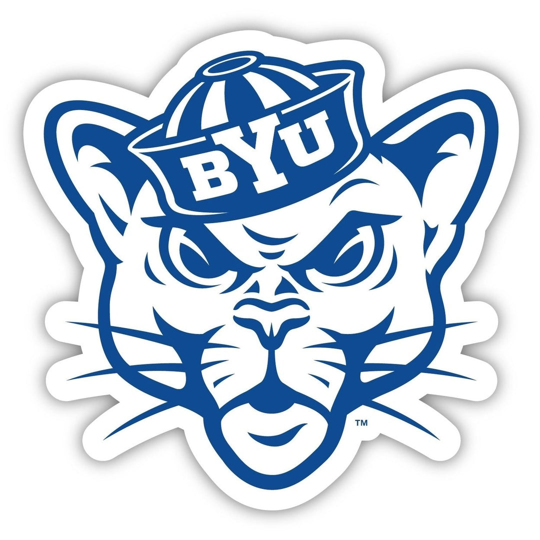 Brigham Young Cougars 9x14-Inch Mascot Logo NCAA Custom Name Vinyl Sticker - Personalize with Name Image 1