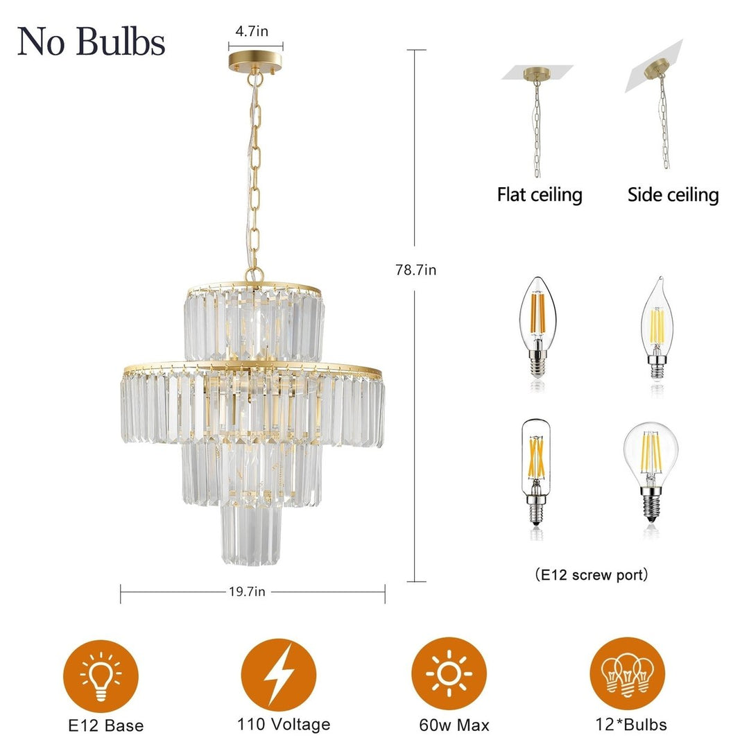 Luxury Crystal Chandelier Modern Chandeliers Lights Fixture Hanging Pendant Light Fixture for Dining Room Bedroom Living Image 2