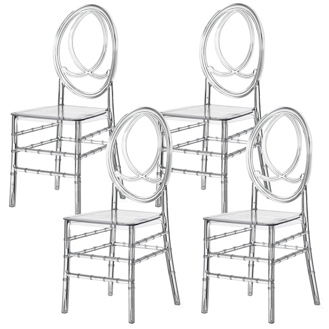 Modern Acrylic Phoenix Dining Chair, Stackable Transparent Party Chair, Crystal Clear Acrylic Chair for Events and Image 2