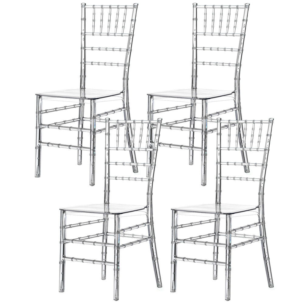 Modern Acrylic Stackable Chiavari Dining Chair, Clear Party Chair, Ctystal Acrylic Chair for Events and Weddings Image 2