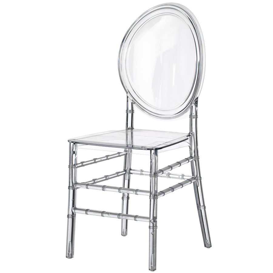 Modern Acrylic Crystal Ice Chair, Florence Dining Chair, Stackable Transparent Seating for Events and Weddings Image 1