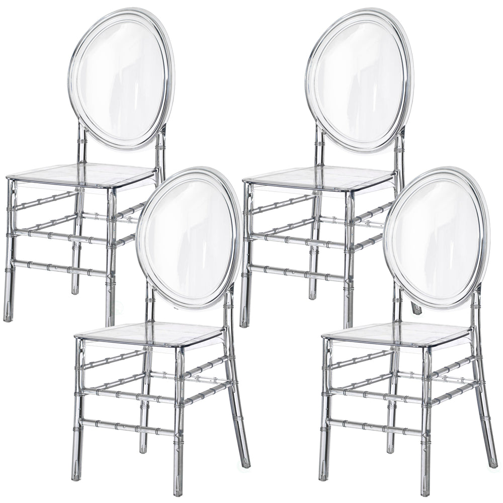 Modern Acrylic Crystal Ice Chair, Florence Dining Chair, Stackable Transparent Seating for Events and Weddings Image 2