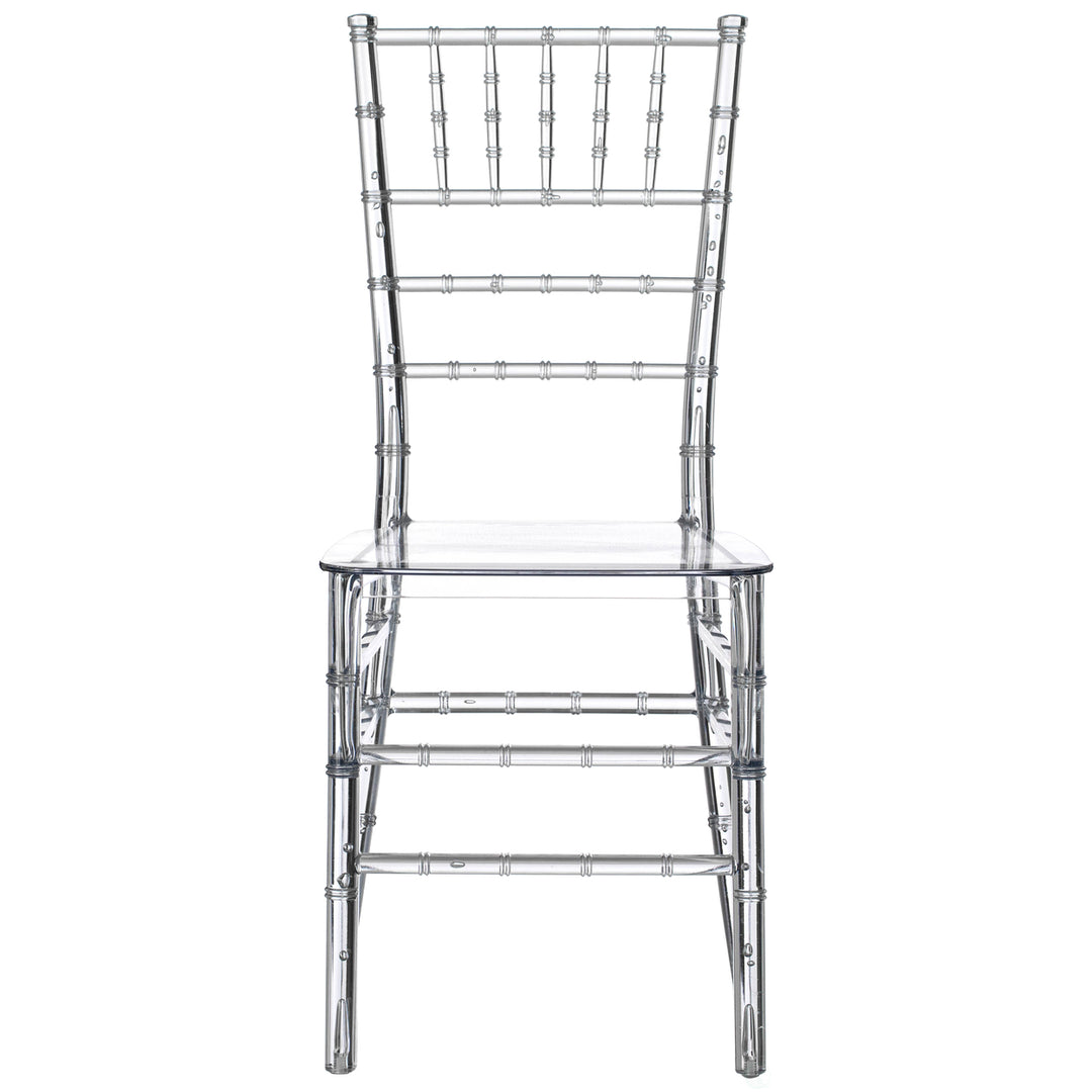 Stackable Acrylic Chiavari Dining Chair Clear 15x18x35 for Events Weddings Image 6