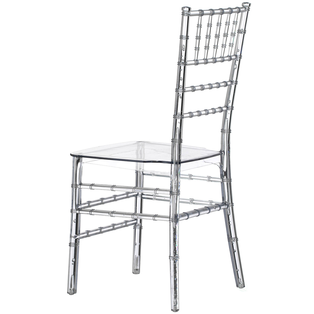 Modern Acrylic Stackable Chiavari Dining Chair, Clear Party Chair, Ctystal Acrylic Chair for Events and Weddings Image 7