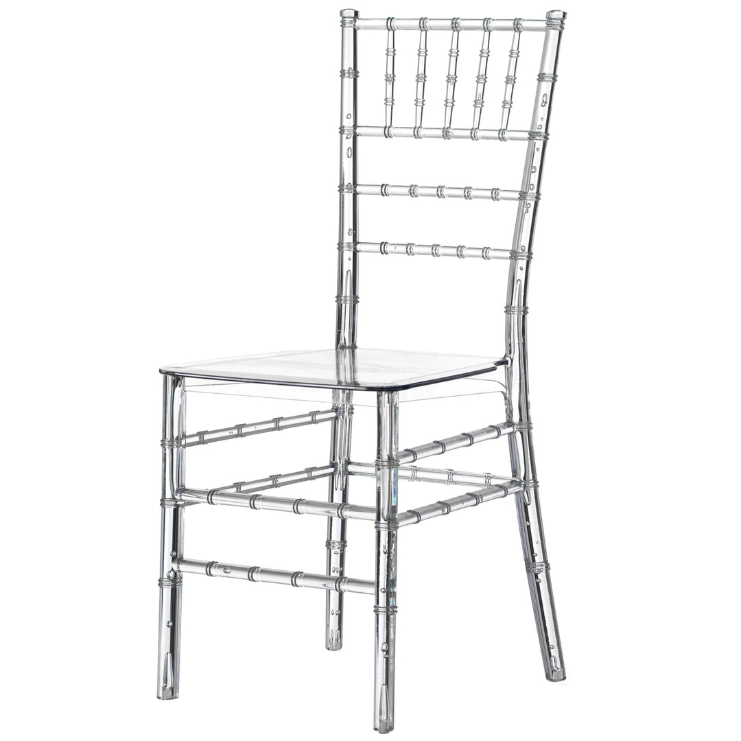 Modern Acrylic Stackable Chiavari Dining Chair, Clear Party Chair, Ctystal Acrylic Chair for Events and Weddings Image 9