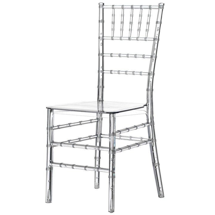 Stackable Acrylic Chiavari Dining Chair Clear 15x18x35 for Events Weddings Image 9