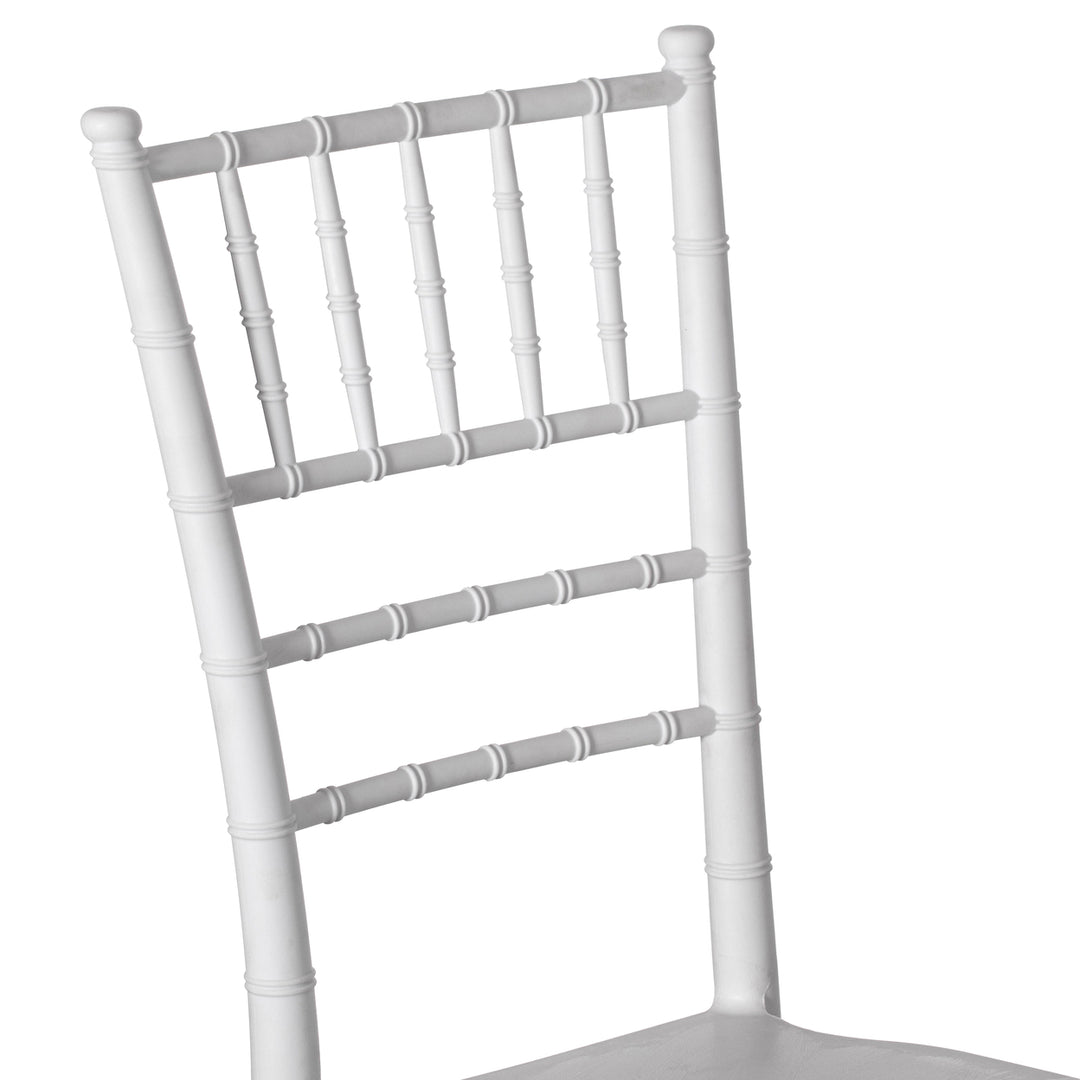 Modern White Stackable Chiavari Dining Chair, Seating for Dining, Events and Weddings, Party Chair, White Image 8