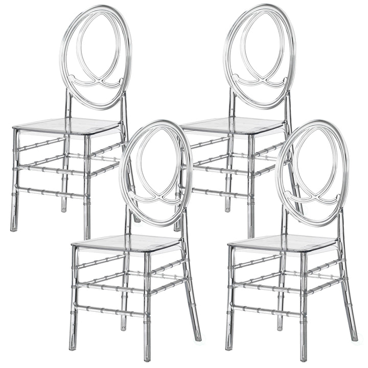 Modern Acrylic Phoenix Dining Chair, Stackable Transparent Party Chair, Crystal Clear Acrylic Chair for Events and Image 10