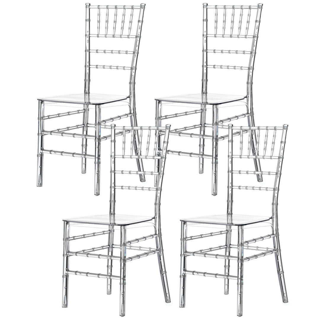 Modern Acrylic Stackable Chiavari Dining Chair, Clear Party Chair, Ctystal Acrylic Chair for Events and Weddings Image 10