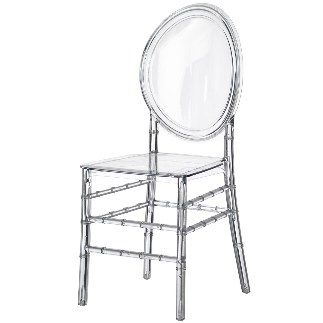 Modern Acrylic Crystal Ice Chair, Florence Dining Chair, Stackable Transparent Seating for Events and Weddings Image 10