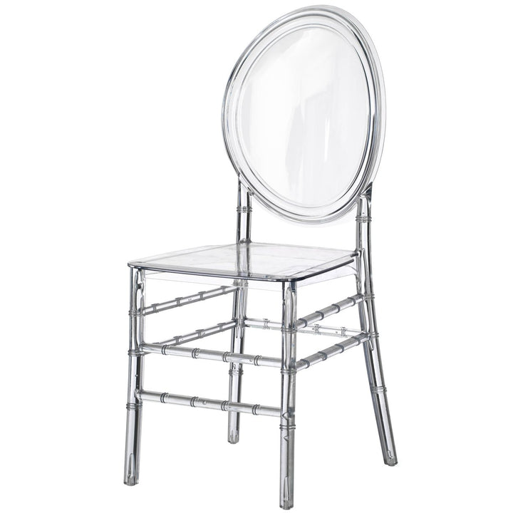 Modern Acrylic Ice Chair Stackable Transparent Dining Chair 15x18x35.75 Events Image 10