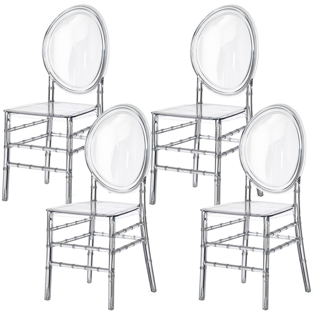 Modern Acrylic Crystal Ice Chair, Florence Dining Chair, Stackable Transparent Seating for Events and Weddings Image 1