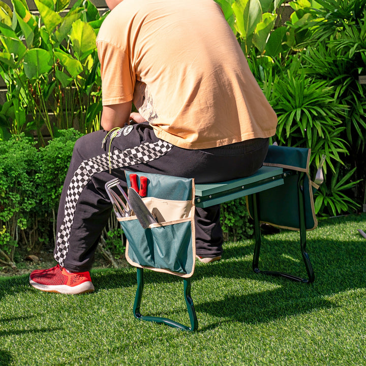 Folding Sturdy Garden Kneeler Gardener Kneeling Pad and Cushion Seat Knee Pad Seat Image 4