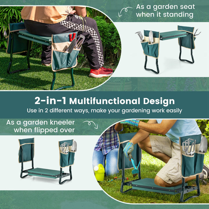 Folding Sturdy Garden Kneeler Gardener Kneeling Pad and Cushion Seat Knee Pad Seat Image 6