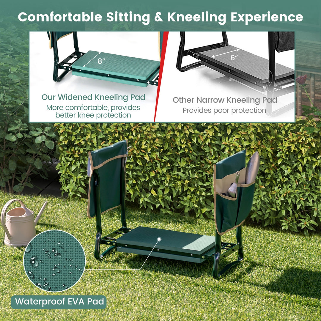 Folding Sturdy Garden Kneeler Gardener Kneeling Pad and Cushion Seat Knee Pad Seat Image 7