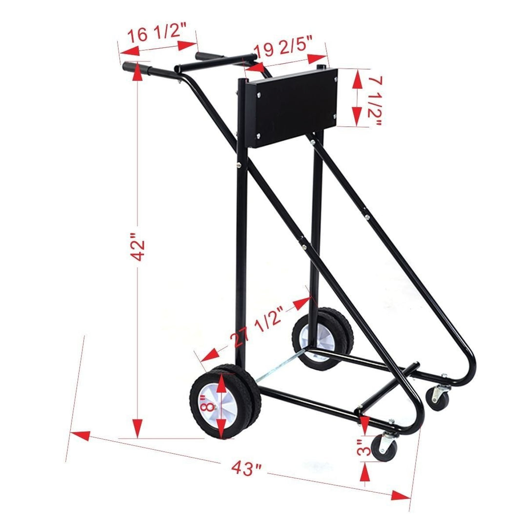 315 LBS Outboard Boat Motor Stand Carrier Cart Dolly Storage Pro Heavy Duty Image 2