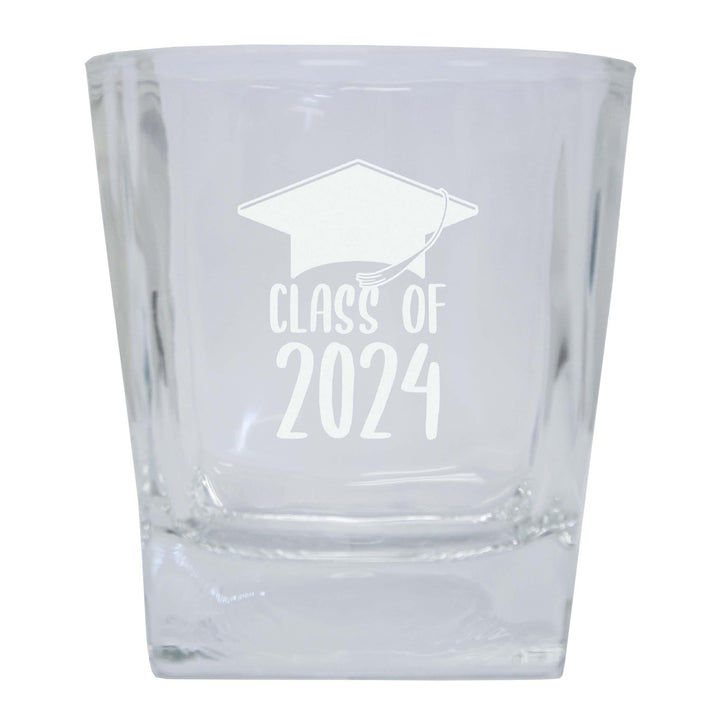 Class of 2024 Graduation 10 oz Engraved Whiskey Glass Rocks Glass Image 1