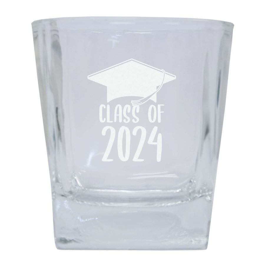 Class of 2024 Graduation 10 oz Engraved Whiskey Glass Rocks Glass Image 1