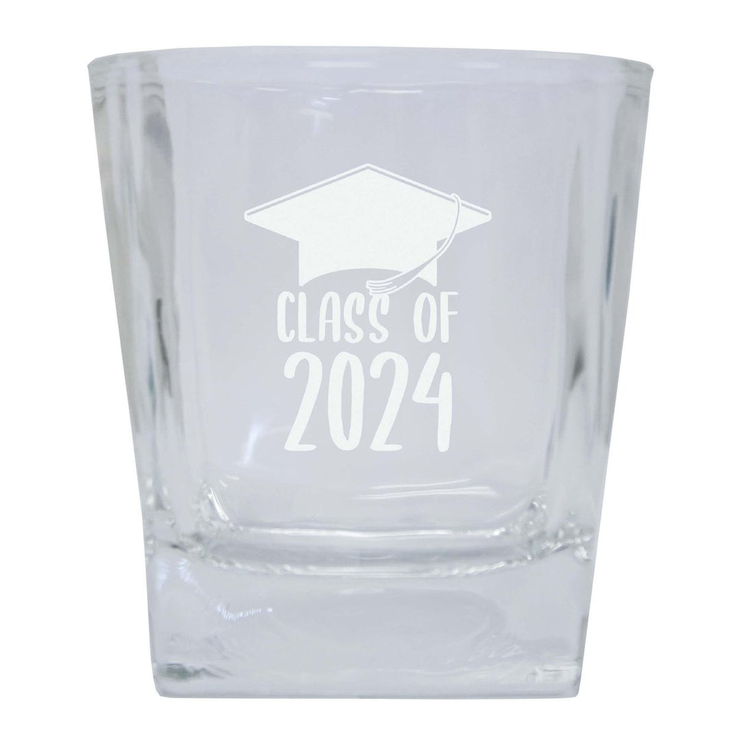 Class of 2024 Graduation 10 oz Engraved Whiskey Glass Rocks Glass Image 1