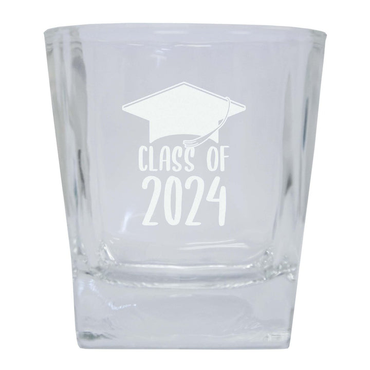 Class of 2024 Graduation 10 oz Engraved Whiskey Glass Rocks Glass Image 1