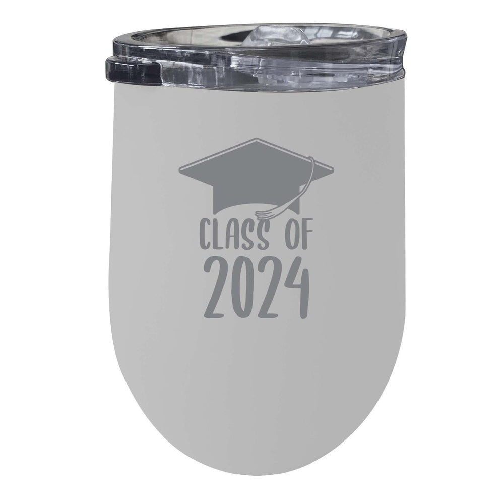 Class of 2024 Graduation 12 oz Engraved Insulated Wine Stainless Steel Tumbler Image 2