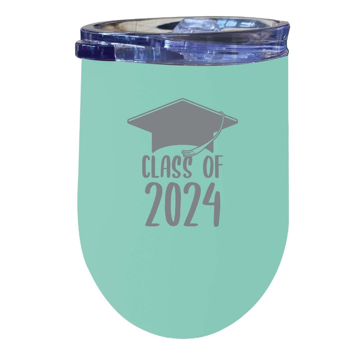 Class of 2024 Graduation 12 oz Engraved Insulated Wine Stainless Steel Tumbler Image 4