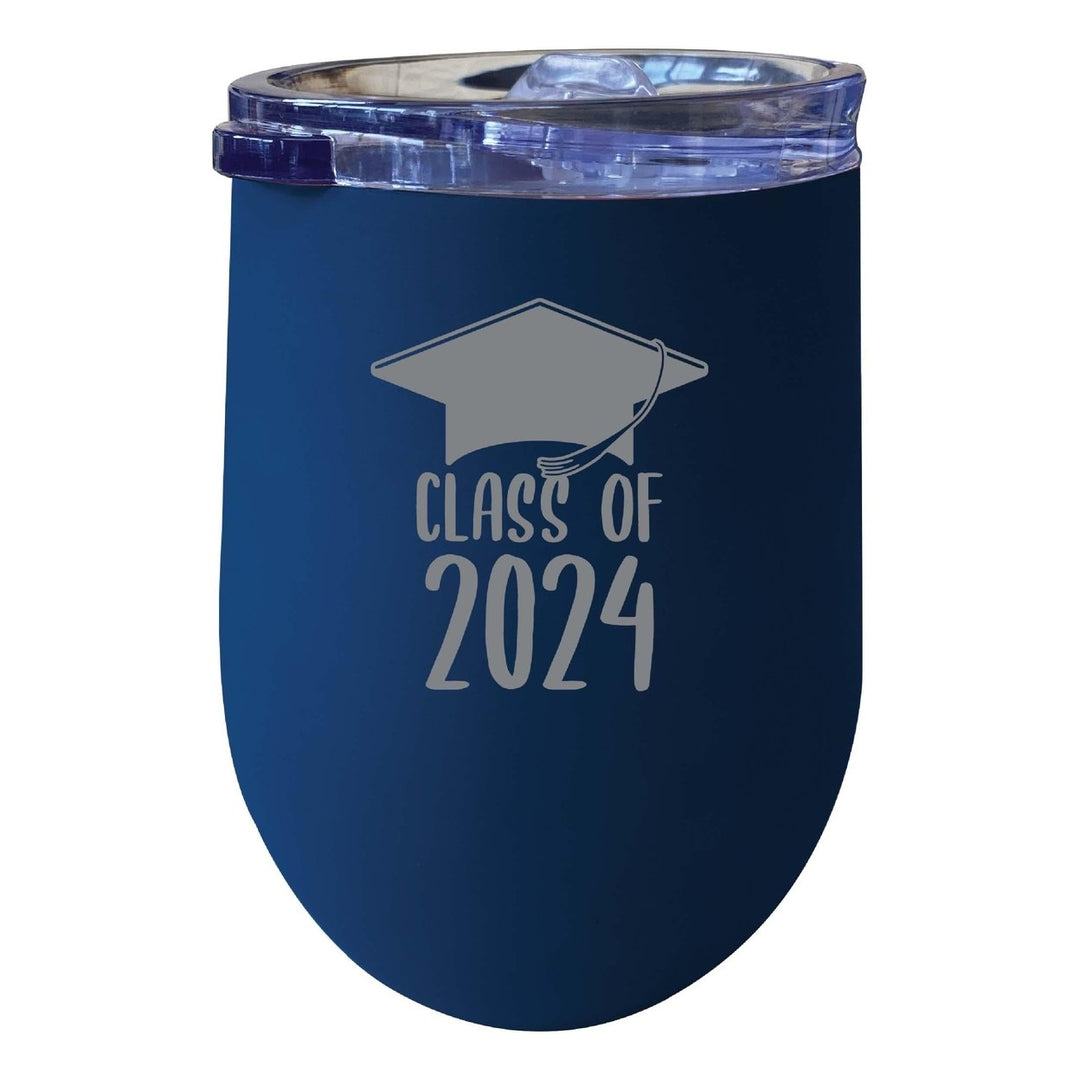 Class of 2024 Graduation 12 oz Engraved Insulated Wine Stainless Steel Tumbler Image 7