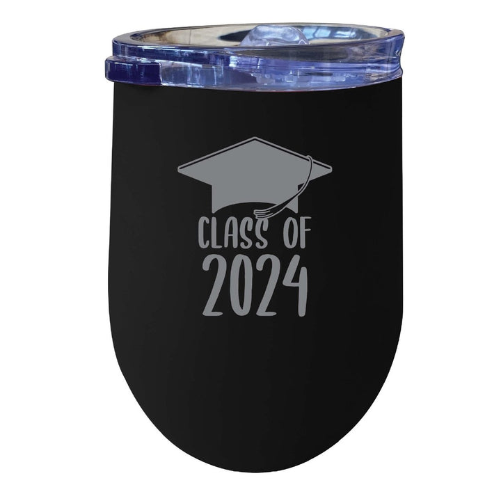 Class of 2024 Graduation 12 oz Engraved Insulated Wine Stainless Steel Tumbler Image 12