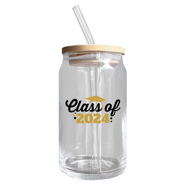 Class of 2024 Graduation Design B 12 oz Beer Can Glass Image 1