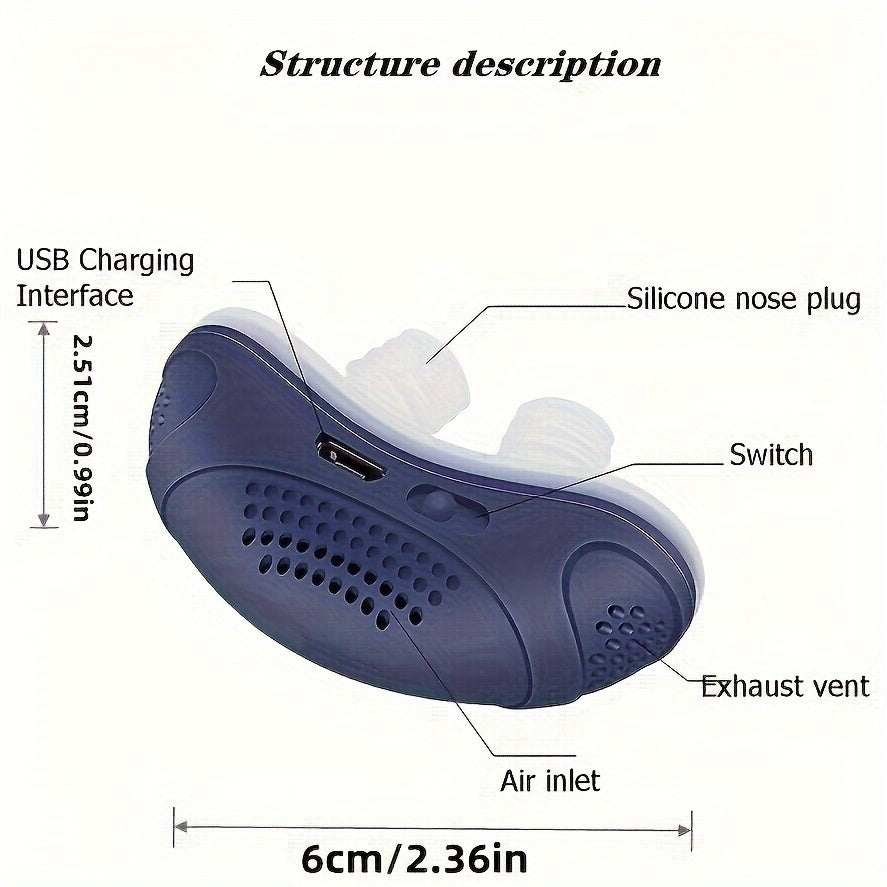 Anti Snoring Equipment Electric Mini Cpap Snore Stop Device Sleep Apnea Stopper Corrector Image 2