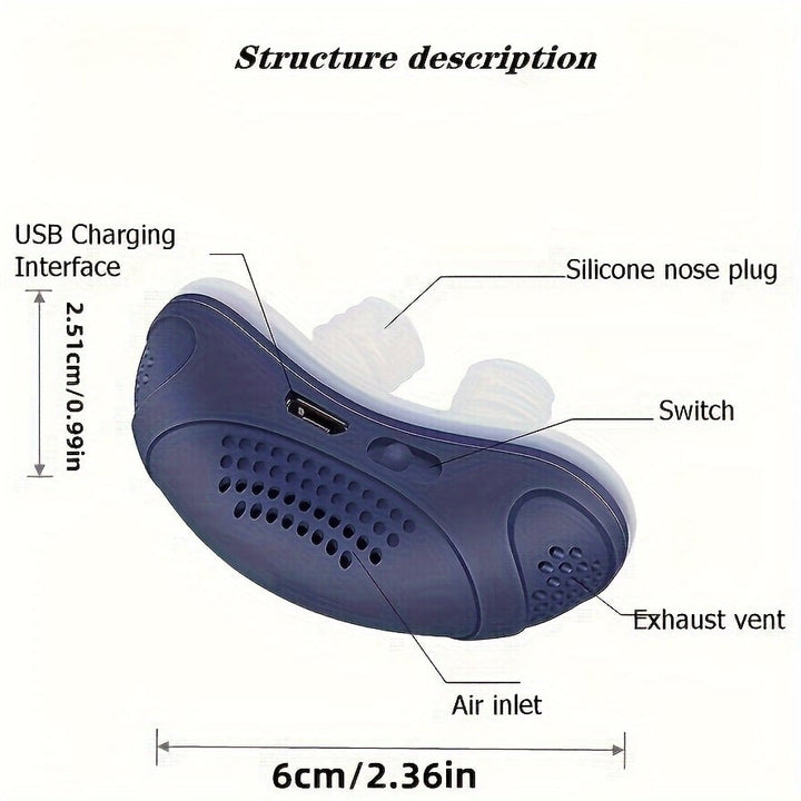 Anti Snoring Equipment Electric Mini Cpap Snore Stop Device Sleep Apnea Stopper Corrector Image 1