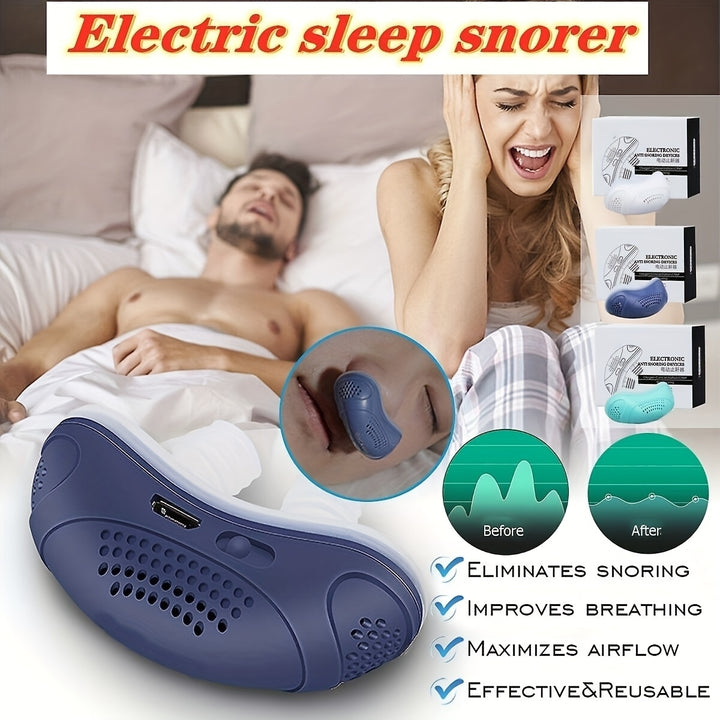 Anti Snoring Equipment Electric Mini Cpap Snore Stop Device Sleep Apnea Stopper Corrector Image 8