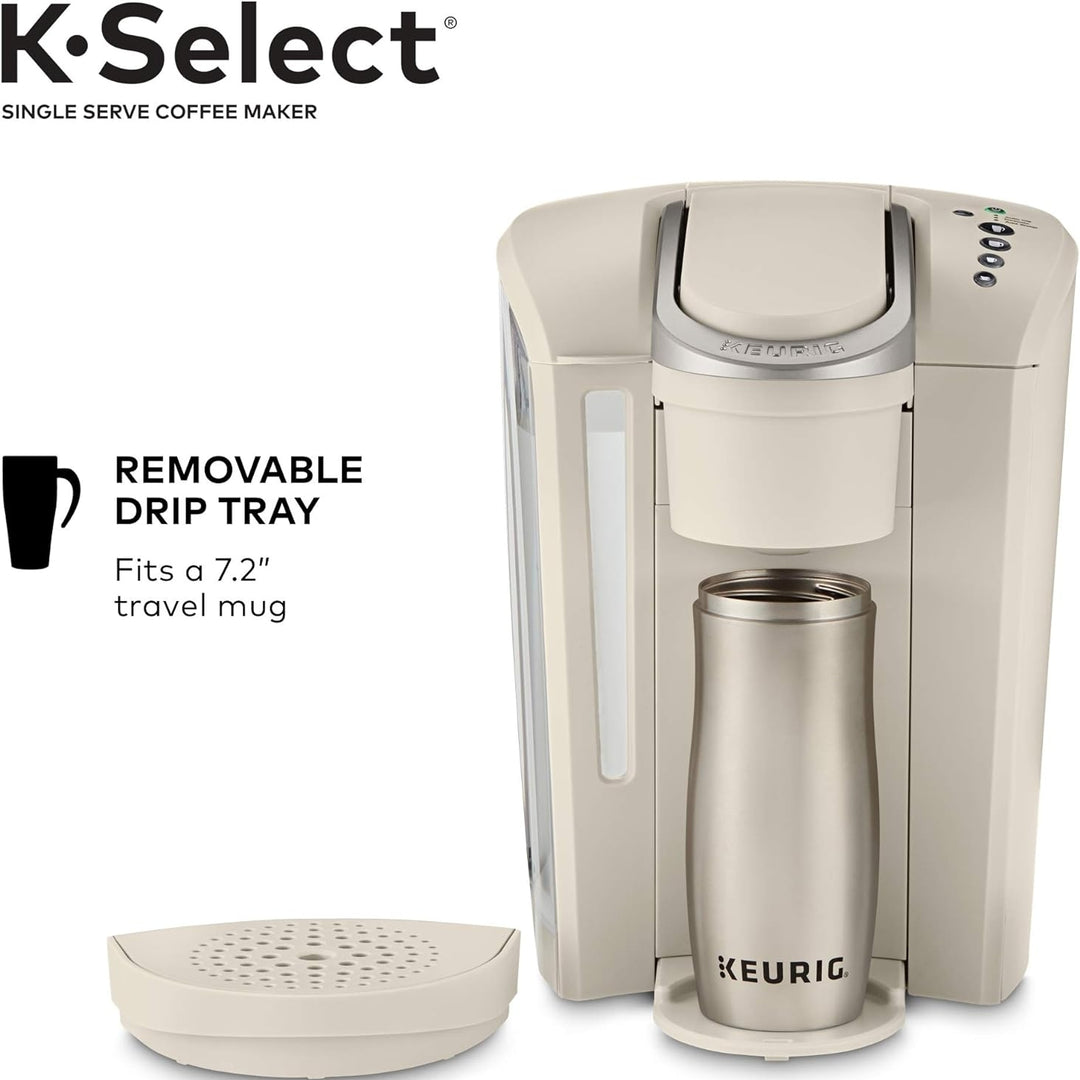 Keurig K-Select Single-Serve K-Cup Pod Coffee Maker, Sandstone Image 6