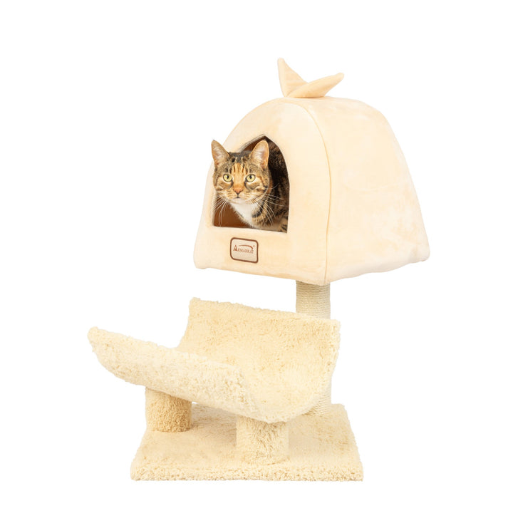 Armarkat X3007 Cat Tree Condo Goldenrod Real Wood Jackson Galaxy Approved 31" Image 4