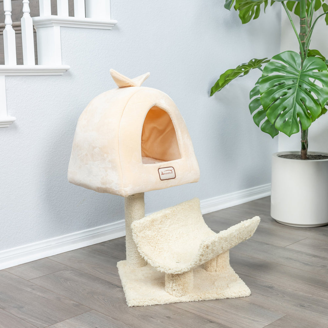 Armarkat X3007 Cat Tree Condo Goldenrod Real Wood Jackson Galaxy Approved 31" Image 7