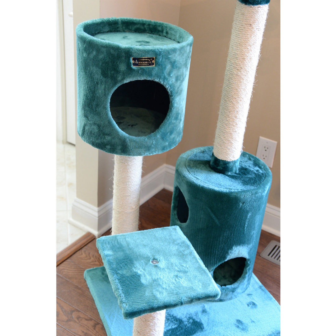 Armarkat Cat Tree Model A4301 Dark Green 3 Levels Compact 25 lbs Capacity Image 5