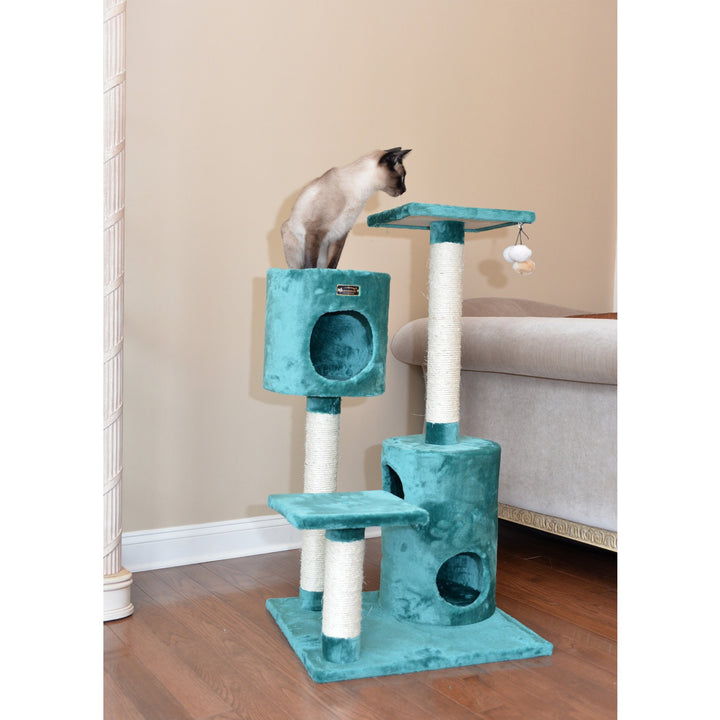 Armarkat Cat Tree Model A4301 Dark Green 3 Levels Compact 25 lbs Capacity Image 6