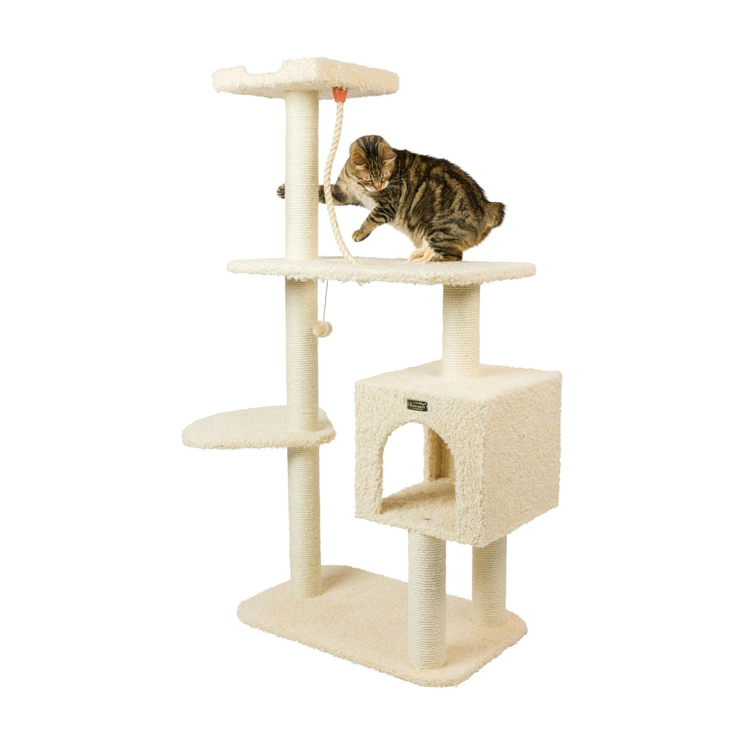 Armarkat Cat Tree Model A5708 Beige 57in Real Wood Faux faux Multi-Level Image 7