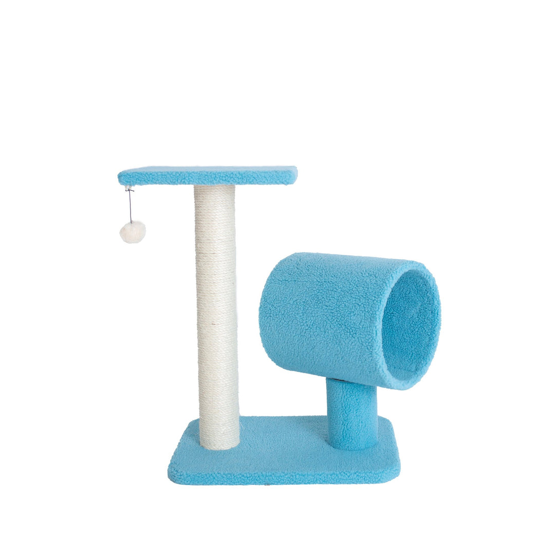 Armarkat Classic Cat Tree B2501 Real Wood Sky Blue Cat Tunnel Perch 24x14x26 Image 4