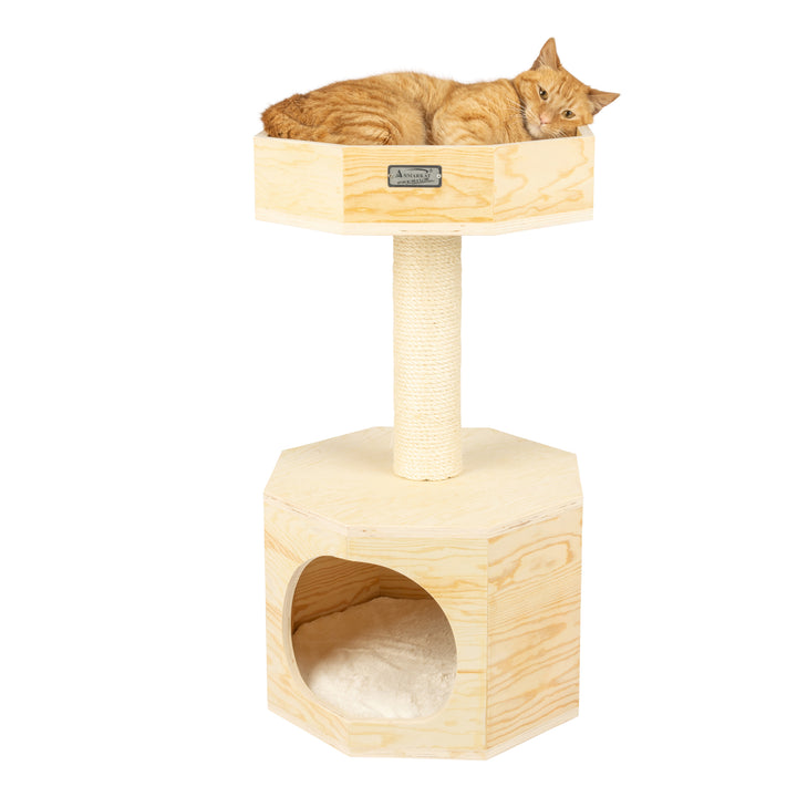 Armarkat Scots Pine Cat Tree 29 Inch Model S2906 with Perch and Condo Image 4