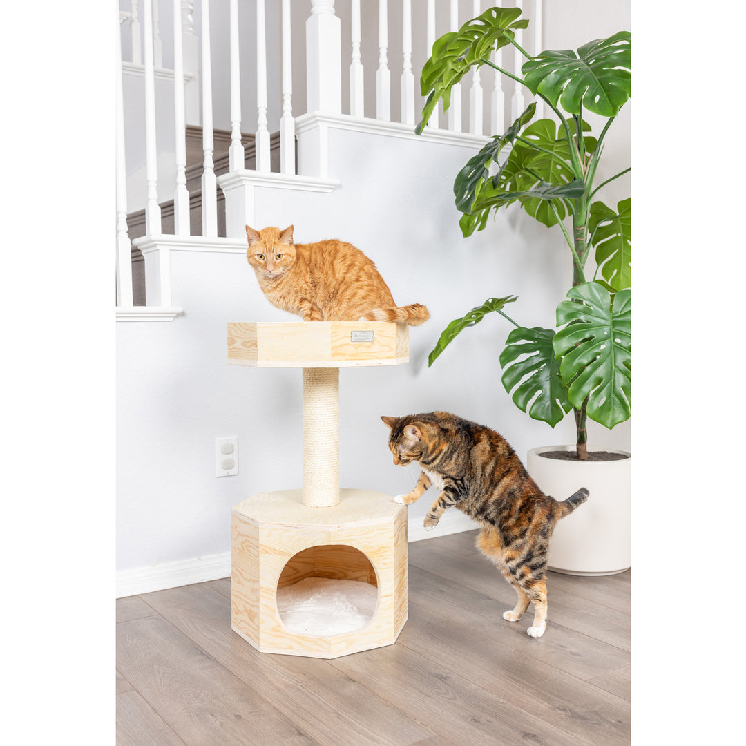 Armarkat Scots Pine Cat Tree 29 Inch Model S2906 with Perch and Condo Image 7