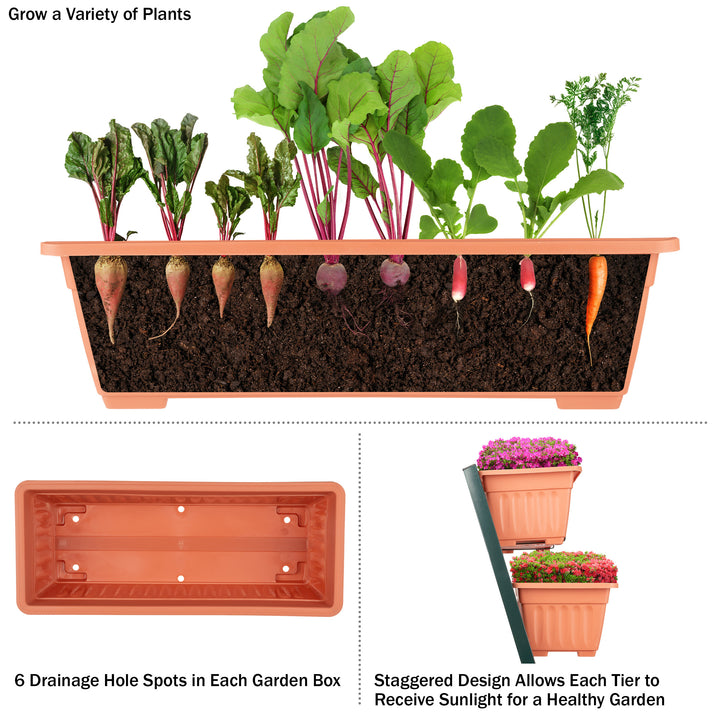 Raised Garden Beds - 5 Tier Vertical Garden Planter - Planters for Outdoor Plants - Gardening and Greenhouse Accessories Image 5