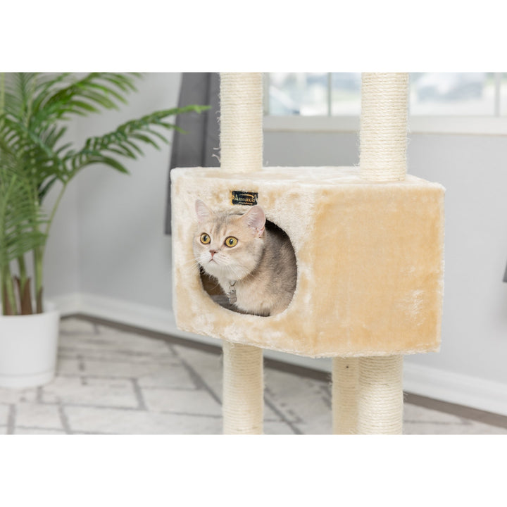 Armarkat Classic Cat Tree Model A5201 Beige 52 Inch 3 Levels Condo Perch Image 5