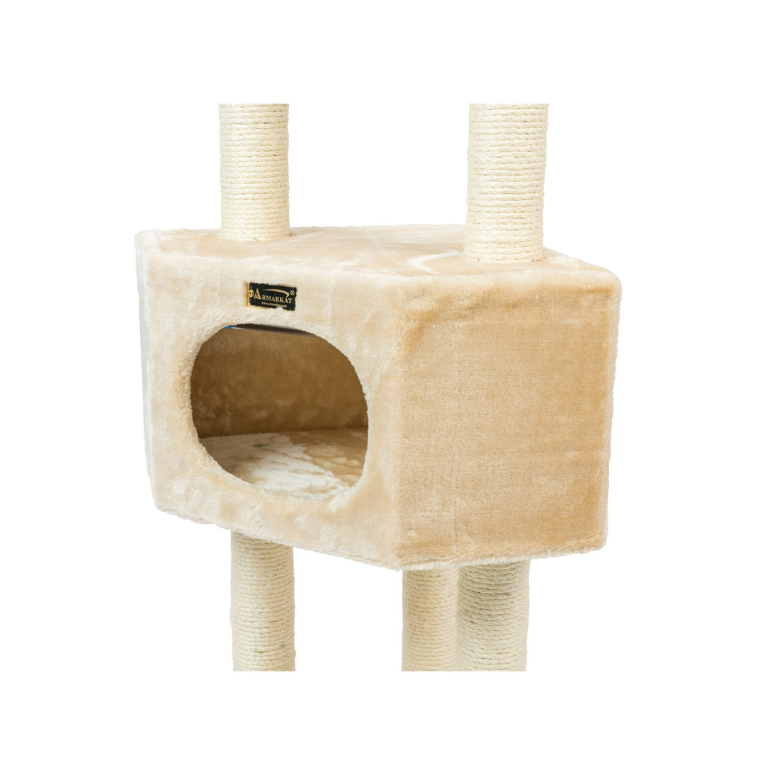 Armarkat Classic Cat Tree Model A5201 Beige 52 Inch 3 Levels Condo Perch Image 7