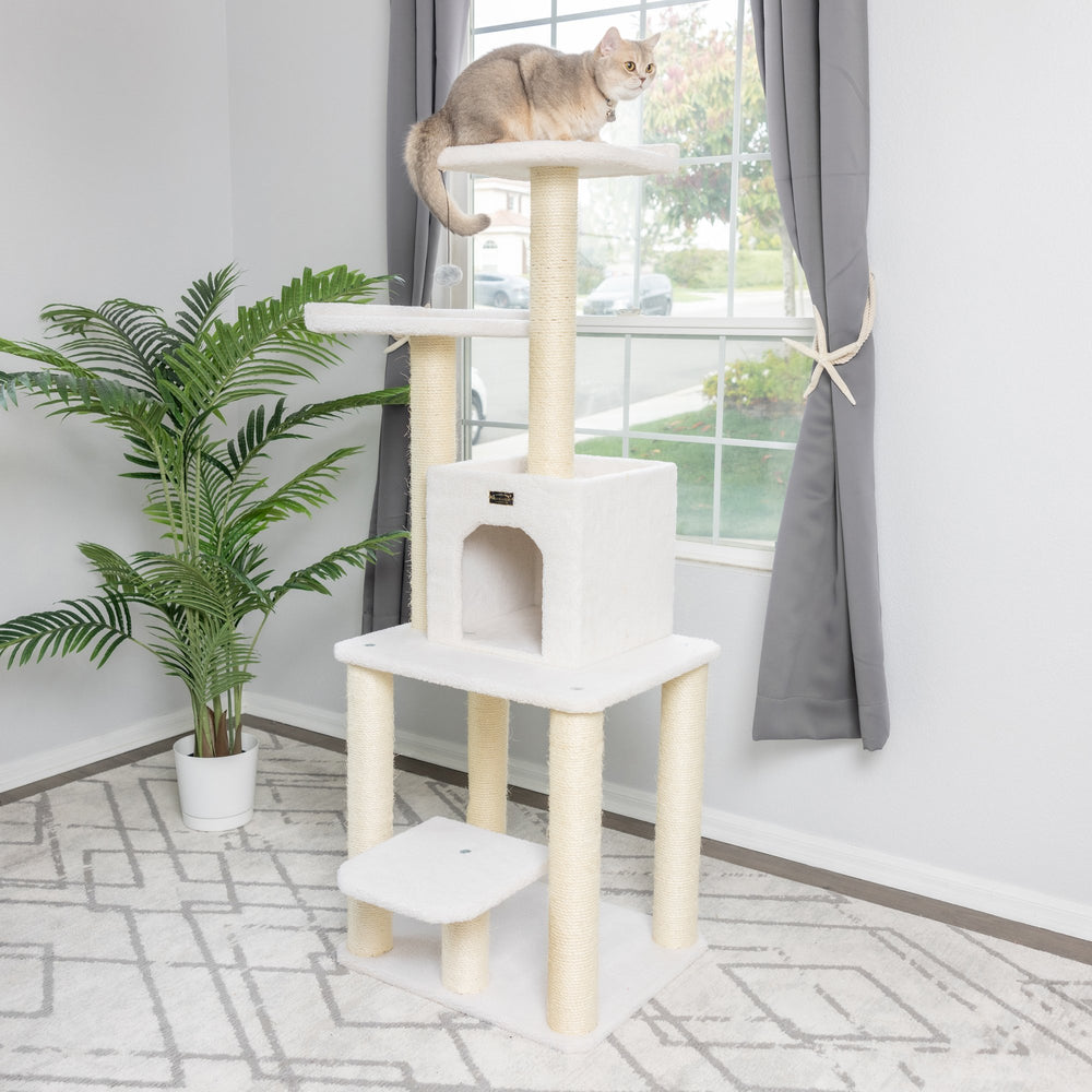 Armarkat B6203 Classic Cat Tree 5 Levels Ivory Cat Condo Jackson Galaxy Approved Image 2